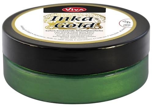 Viva Decor Inka Gold Gilding Wax2.3 oz (Emerald) - Easily Applicable, Wax-Based Metallic Polishing Paste. Quick-Drying Metal Shine, High Gloss Effects for DIY. Decor Paste for Wood, Clay & Terracotta - color: Emerald
