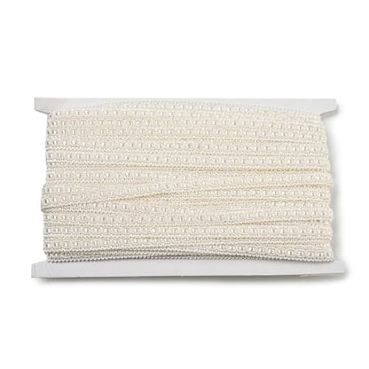 20 Yards 0.37 Inch/ 9.5mm Beige Braided Trim Woven Braid Ribbon Ivory Basic Gimp Polyester Upholstery Edging Trimming Ribbon for Sewing Making Craft Gift Wrapping DIY Christmas Decor Supply