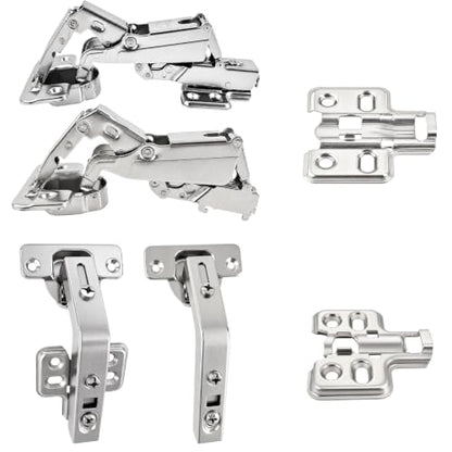 TamBee Complete Lazy Susan Hinge Kit, 2 Pair 175 & 135 Degree Hinge - size: 135° + 175°Full Overlay