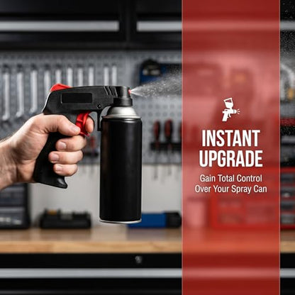 Instant Aerosol Trigger Handle Can-Gun, Converts Spray Cans to Spray Guns -Full Hand Grip, Reusable, Easy Clip-On/Off, for Paint Adhesives and Lubricants (2-Pack)