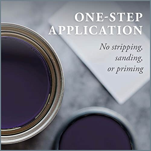 AMY HOWARD AT HOME - One Hour Miracle Paint - Water-Based Enamel - Scrubbable Eggshell Finish - All In One - No Stripping, Sanding, Priming, or Sealing - 32 OZ - Aubergine - color: Aubergine