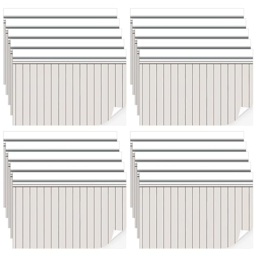 Flutesan 12 Pcs Miniature Dollhouse Wallpaper, Wood Paneled Wall - style: Wood Paneled Wall
