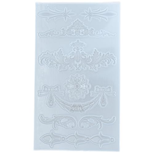 Silicone Mold for Polyclay Air Dry Clay Plaster Crafts Rococo Bow Swag - color: Swag Accents #5594