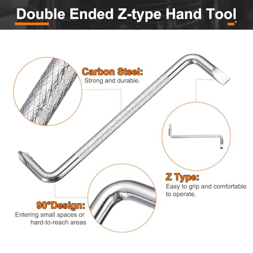 HARFINGTON Offset Screwdriver Set PH1/SL5 Phillips Slotted Head - size: PH1/SL5
