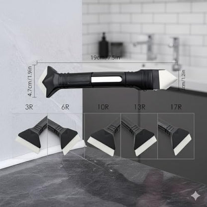 3-in-1 Silicone Caulking Tool with ABS Head – Ideal for Sealing, Cleaning, and Scraping Glue – Durable Plastic Handle for Easy Use, Caulking Tool, Ergonomic Handle