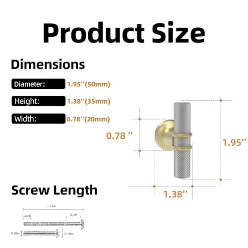 20 Pack Gold and Brushed Satin Nickel Kitchen Cabinet Knobs - color: Nickel and Gold Knurled, size: Knobs
