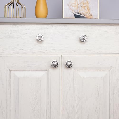 16 Pack Brushed Nickel Knobs for Cabinets and Drawers, 1-2/5"Round Kitchen Cabinet Handles Brushed Satin Nickel for Dresser Drawers Dresser Knobs Drawer Pulls - color: Brushed Nickel