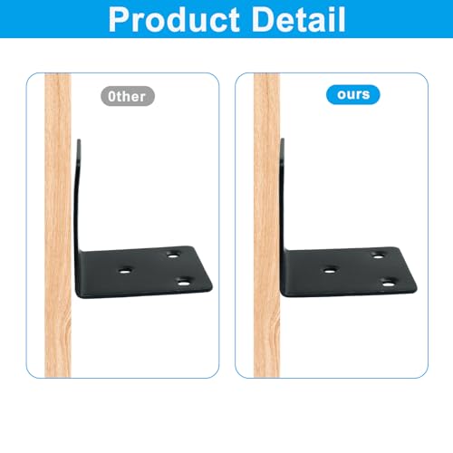 10Pcs 2" Black L Shaped Corner Bracket 50*50mm - style: 10Pcs 2" x 2"