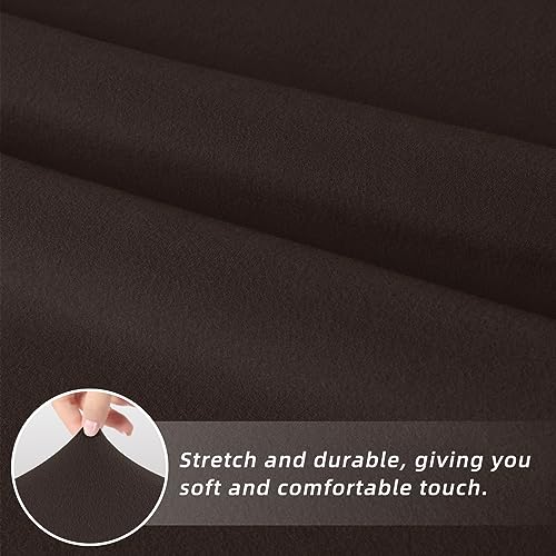 Easy-Going Dining Chair Covers Stretch Dining Room Chair Covers Set of 4, Parsons Chair Slipcovers for Dining Room, Ceremony, Banquet, Chocolate - color: Chocolate