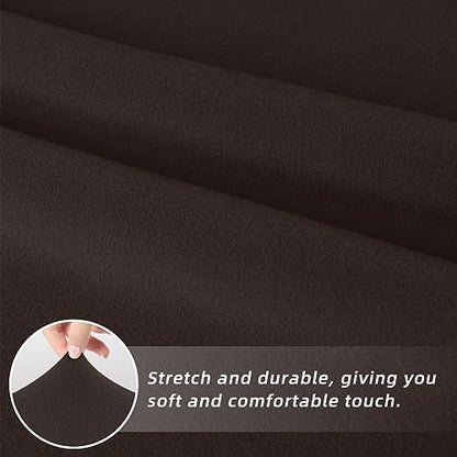 Easy-Going Dining Chair Covers Stretch Dining Room Chair Covers Set of 4, Parsons Chair Slipcovers for Dining Room, Ceremony, Banquet, Chocolate - color: Chocolate