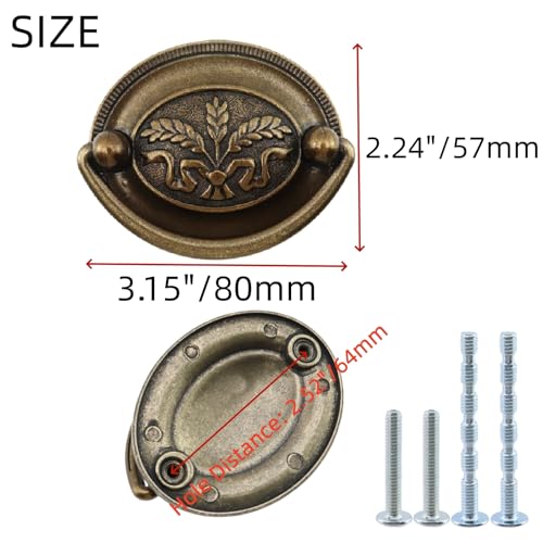 Antique Zinc Alloy Drawer Ring Pulls, 2Pcs - style: Type-2