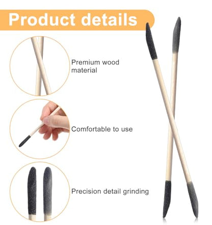 Sanding Pen, 50 Pcs Sanding Sticks for Wood, Tight Spaces, Precise Reach (5.3 Inch)