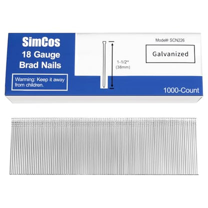 18 Gauge Brad Nails 1-1/2 Inch,1000-Pack - size: 1-1/2" -- 1000 PCS