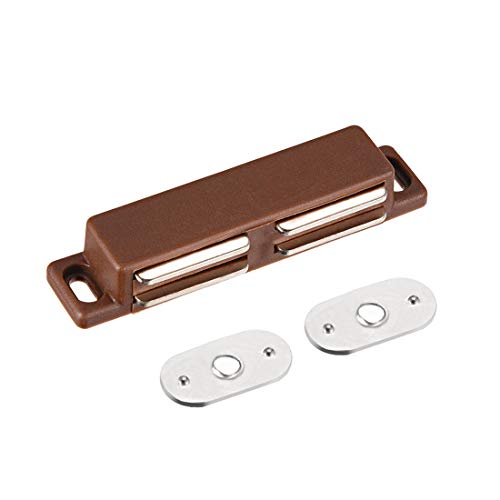 uxcell Double Magnetic Catch Latch In Closures PP Brown for Cabinet Door Shutter