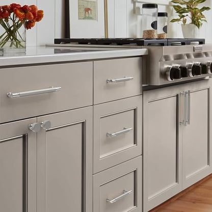 Brushed Nickel Knurled Cabinet Handles Kitchen Pulls 7.5 Inch 10 Pack - color: Brushed Satin Nickel, size: 7.5" Hole Center