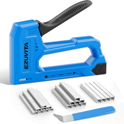 Light Duty Staple Gun for Wood, Blue Upholstery Staple Gun Kit - color: Blue
