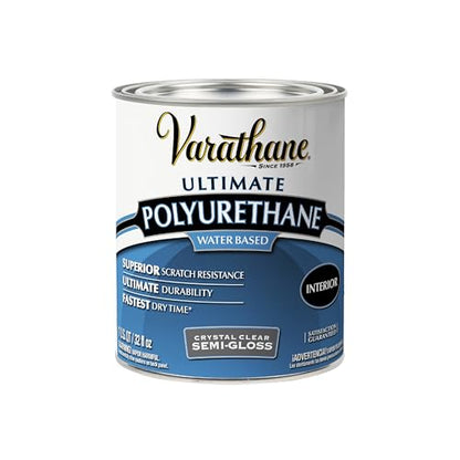 Varathane Water-Based Ultimate Semi-Gloss Polyurethane - color: Semi-Gloss, size: Quart (Pack of 1)