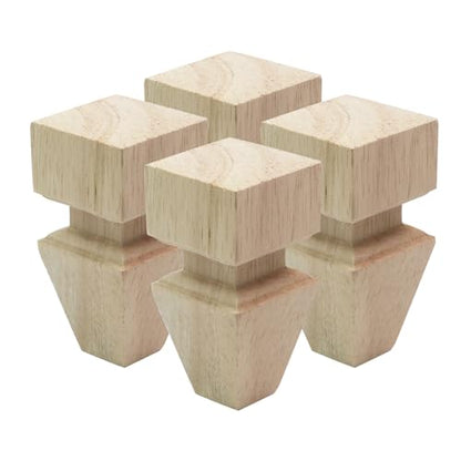 Unfinished Wooden Furniture Legs, 3.15 Inch Height, 4Pcs - size: Type-3
