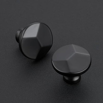 Ravinte Matte Black Round Cabinet Hardware Knobs,Zinc Knobs,25 Pack - color: Matte Black