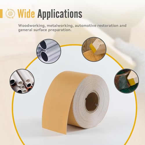 1000 Grit Sandpaper Roll 20 Yard x 2-3/4” Wide PSA Longboard Sandpaper with Adhesive Backing Sand Paper for Woodworking,Automotive,Sanding Blocks - style: 1000Grit