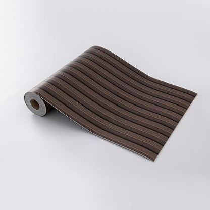 Walnut Peel and Stick Slat Wall Panels,Wood Grain Paneling - color: Dark Walnut