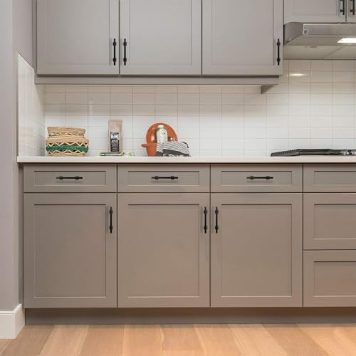 Cabinet Pulls Matte Black Cabinet Handles, 10 Pack 3 Inch Kitchen Door Cupboard Wardrobe Drawer Handles, Cabinet Hardware Bar Drawer Pulls, 76mm Hole Centers - color: Black, size: 3 inch Hole Centers Pull