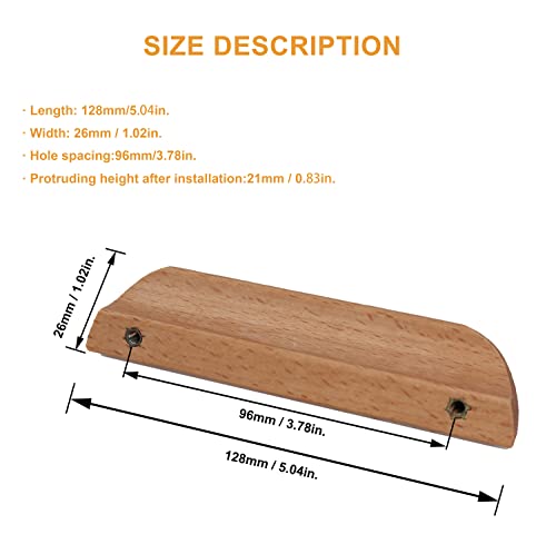 4 Pack 3.75" Cabinet Drawer Wood Pulls Knobs for Cupboard Door