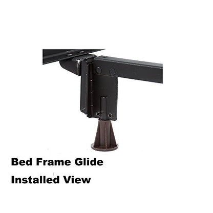 4PCS Steel Stem Replacement Bed Frame Feet with Plastic Inserts