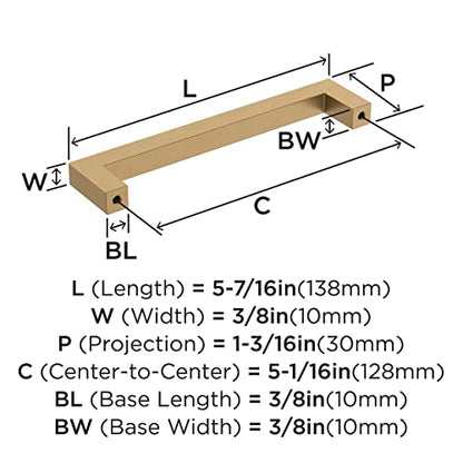 Amerock | Cabinet Pull | Champagne Bronze | 5-1/16 inch (128 mm) Center-to-Center | Monument | 2 Pack | Drawer Pull | Cabinet Handle | Cabinet Hardware - color: Champagne Bronze, size: 5-1/16 inch (128mm) Center-to-Center (Pack of 2)