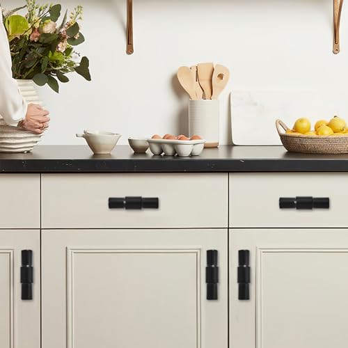 khtumeware 10 Pack Cabinet Knobs - Matte Black 2 Inch(51mm) Heavy Duty Zinc Drawer Pulls for Kitchen & Dresser Drawers - color: Matte Black, size: 2"(50mm)