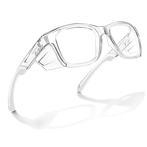 UKNOW Safety Glasses - Anti Fog Lenses - Eye Protection with Side Shields - ANSI Z87.1 Protective Eyewear - UV Protection - color: Transparent