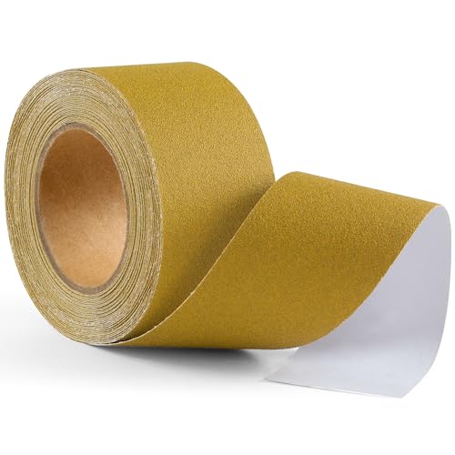 PSA Longboard Sandpaper 100 Grit Sandpaper Roll 20 Yard x 2-3/4” Wide Self Adhesive Stickyback Sandpaper for Woodworking,Automotive,Sanding Blocks - style: 100Grit