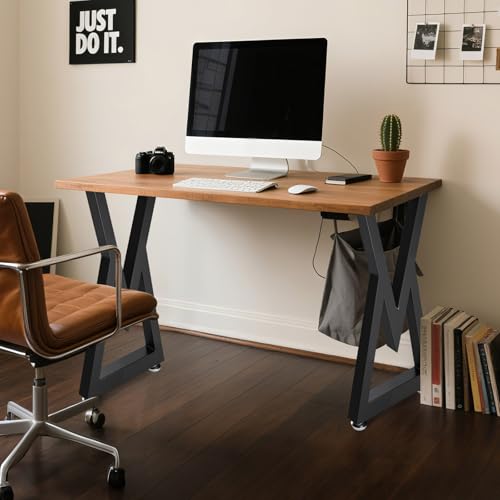 28 Inch Metal Desk Table Legs, Heavy Duty Industrial Style Dinning Table Leg, DIY Furniture Feets with Adjustment Feet Pads, Black - size: 28 '' V Shape