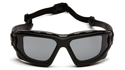 PYRAMEX I-Force Sporty Dual Pane Anti-Fog Goggle, Black Frame/Clear Anti-Fog Lens - color: Gray H2x Anti-fog Lens/ Black Frame/ Slim Style