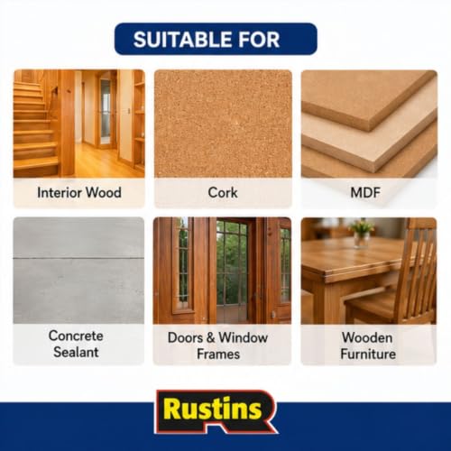 Rustins Quick Dry Varnish Clear Satin 500ml | 16.9 Fl. Oz. - color: Satin Clear, size: 500ml.