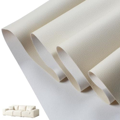 CDY Marine Vinyl Upholstery Fabric: 54"x36" Soft Grain Faux Leather Durable - color: Beige, size: 1 Yard（54"x36")