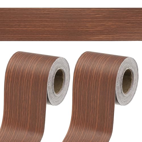 PATIKIL 2 Inch x 66ft Wood Grain Repair Tape, Self Adhesive Realistic Textured Repair Tape Patch for Floor Door Table Cabinets Desk, Red Teak - color: Red Teak