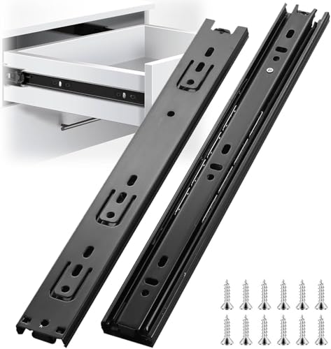 Black Drawer Slides, 14 Inch, 2 Pack - size: 14 Inch