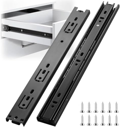 Black Drawer Slides, 14 Inch, 2 Pack - size: 14 Inch