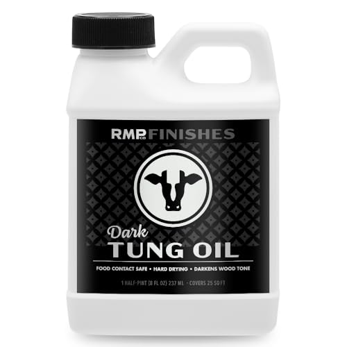 RMP Finishes Dark Tung Oil for Wood Finishing, Cutting Boards, Outdoor Furniture, Butcher Blocks, Wooden Flooring, Food Grade, Waterproof, 8 oz. - size: 8 Fl Oz (Pack of 1)