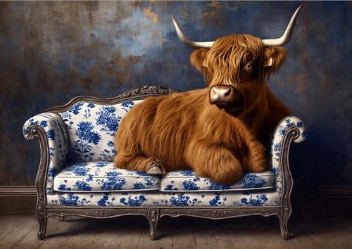 Dixie Belle A2 Rice Decoupage Paper | Highland Cow-ture | Crafting Decoupage Sheets for Wood, Plastic, Metal, Glass | Rice Design Transfer Paper for DIY