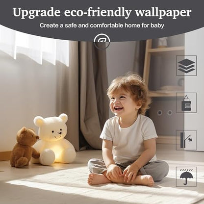 Dimoon 17.7''x118'' Peel and Stick Wallpaper Grey Contact Paper for New Environmentally Friendly Materials Thickening Upgrade Embossed Renter Friendly Gray Wall Paper Modern Vinyl Countertop Bedroom - color: Light Gray, size: 17.7" x 118"