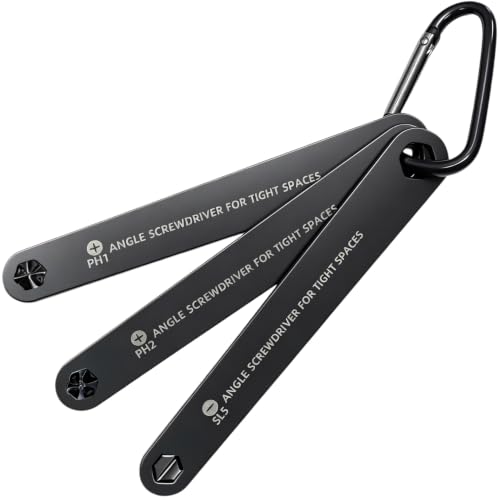 3PC Ultra Low Right Angle Offset Screwdriver Set(PH1, PH2, SL6)