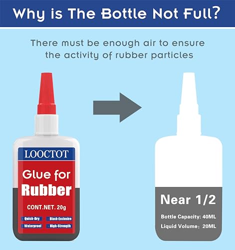 Black Rubber Glue,Super Instant Glue for Rubbers,Tire,Tube,Edge,etc 20g - style: Rubber Glue