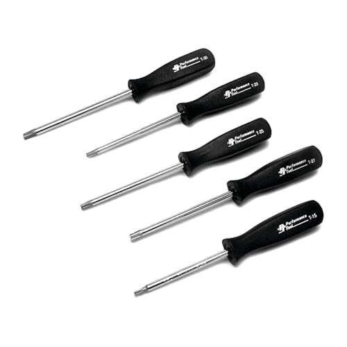 Performance Tool W900S 5-Piece Tamper Resistant Star Screwdriver Set - size: Tamper Resistant Star Bit (5pc)
