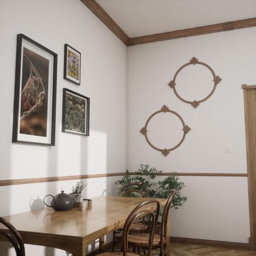2 1/2"W x 2 1/2"H x 7/8"P Americraft Solid Hardwood Stain Grade Standard Smooth Rosette with Beveled Edge, Walnut - color: Walnut, size: 2.5-in. W x 2.5-in. H