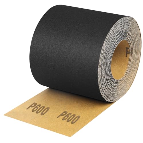 Sandpaper Roll 600 Grit, Wet Dry Sand Paper 3-2/3" Wide 11 Yard - style: 600 Grit
