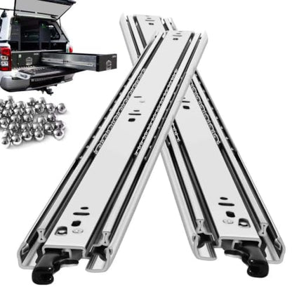 with Lock Heavy Duty Drawer Slides Full Extension Side Mount 14 16 18 20 22 24 26 28 30 32 34 36 40 Inch 150 Lbs Metal Dresser Cabine Rails Tracks Glides Runner 1 Pair (with Lock, 22 Inch) - size: 22 Inch, style: With Lock - Load 150 lb