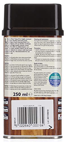 Liberon Pure Tung Oil, 250 ml - size: 250 ml