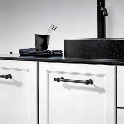 TUNNY 10 Pack Retro Cabinet Handles Matte Black 3 Inch/76mm Kitchen Cabinet Pulls, Cabinet Pulls Kitchen Cabinet Hardware Drawer Pulls TU10188 - color: Matte Black, size: 3"(76mm)Hole Center-10Pcs